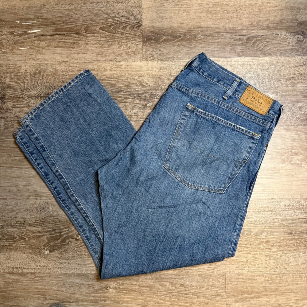 Polo Ralph Lauren Mens Straight Leg Medium Wash Blue Denim Jeans 40x30 RN41381